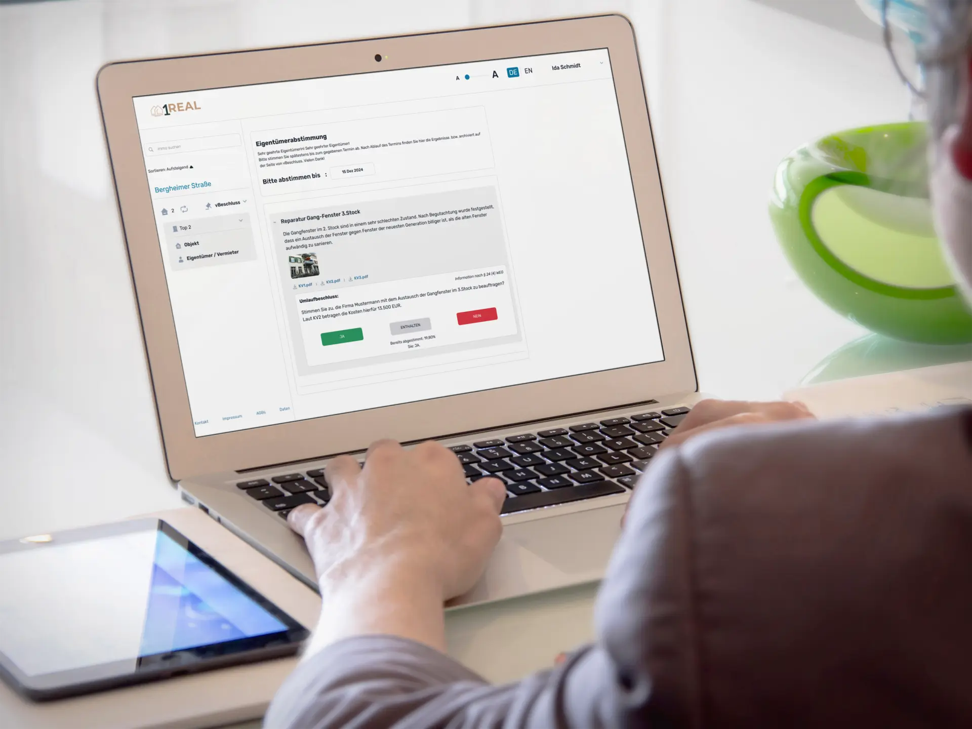 Eigentümer stimmen bei einem Umlaufbeschluss von überall aus digital ab